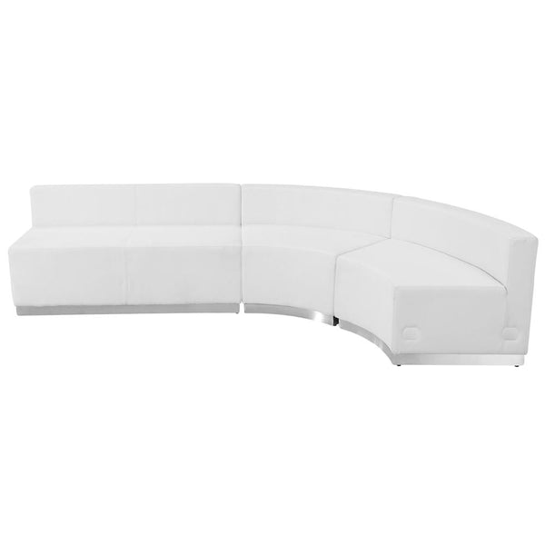 Alon Melrose White LeatherSoft Reception Configuration, 3 Pieces