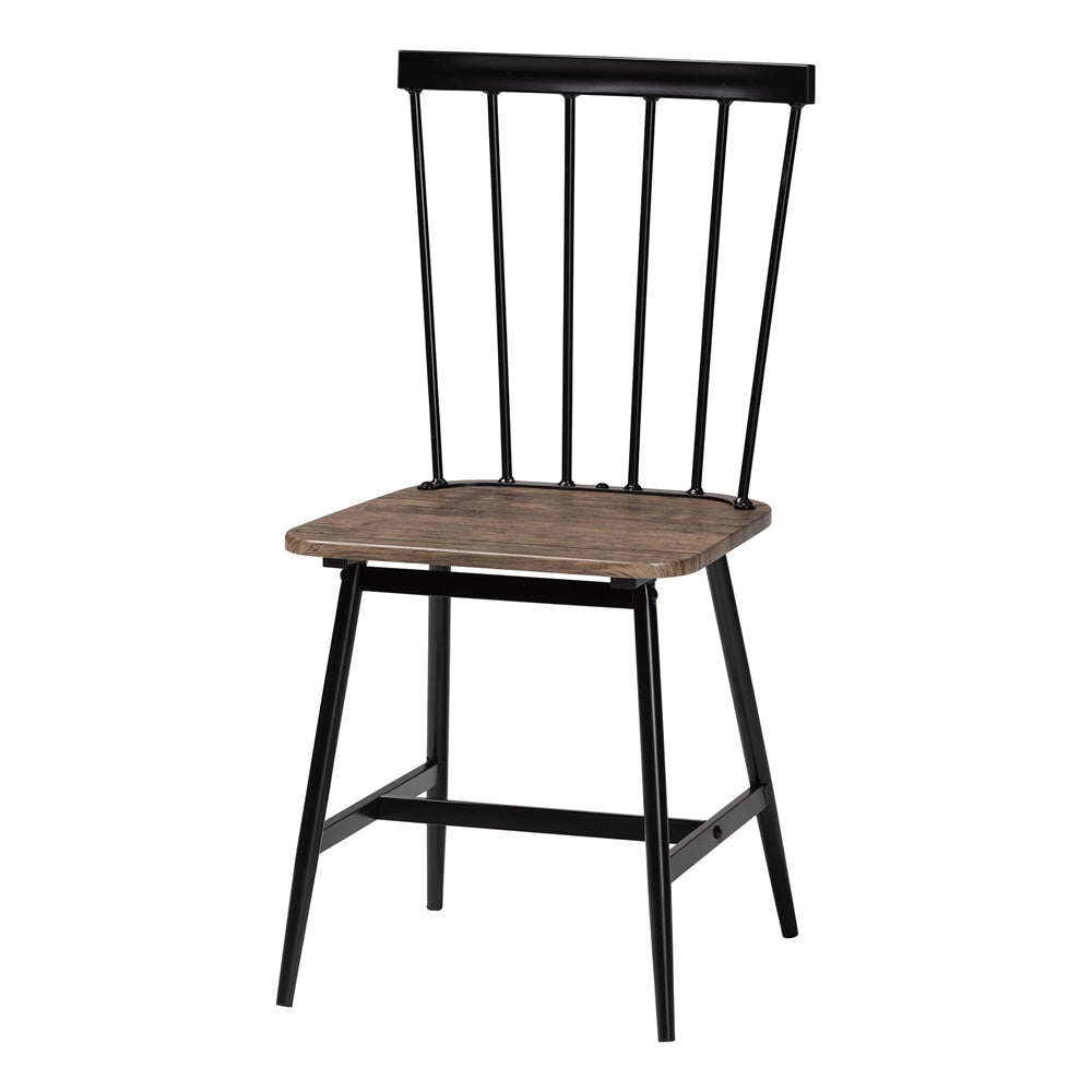 Cardinal, Wood and Metal Dining Chairs, Industrial Look, Set of 4