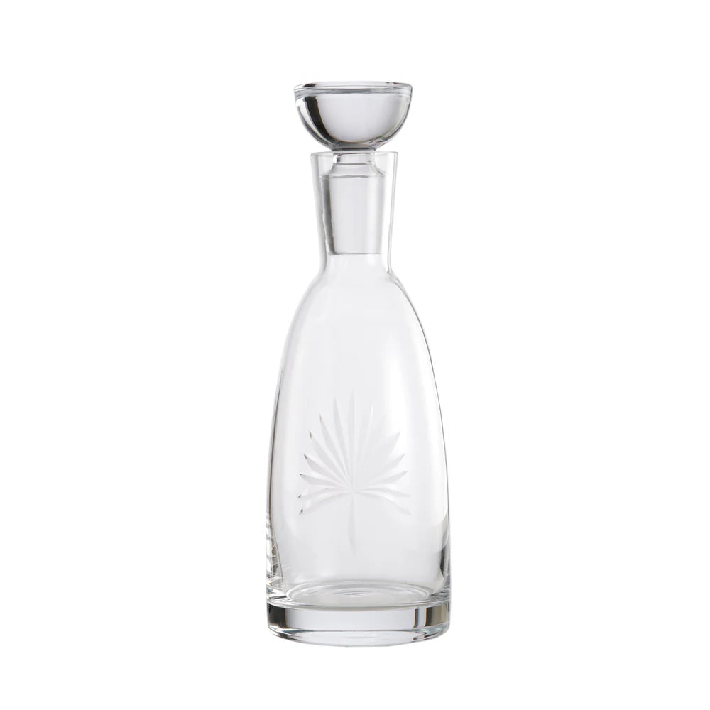 Palmetto Decanter With Palm Leaf Engraving