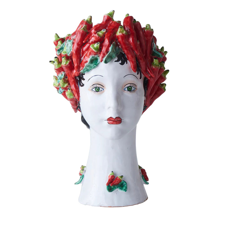 Ceramic Head Vase, Peppers Decor - Lacasademartha 