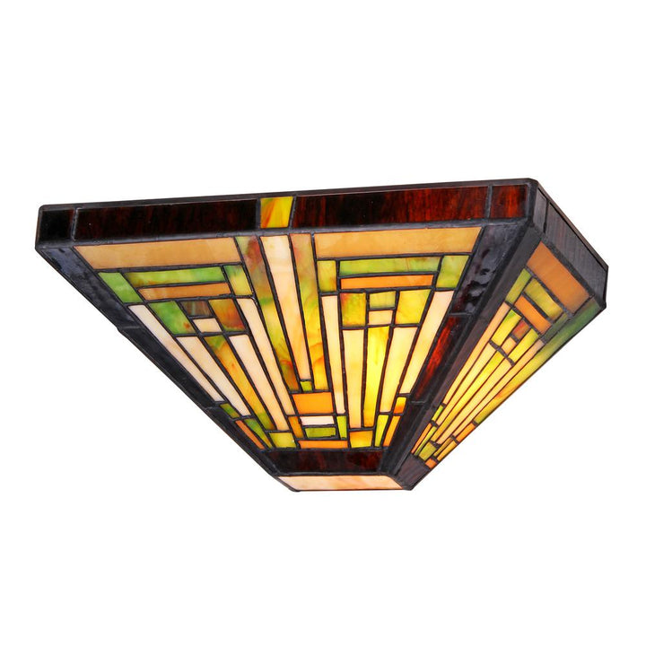 Tiffany-style 1 Light Mission Wall Sconce - Lacasademartha