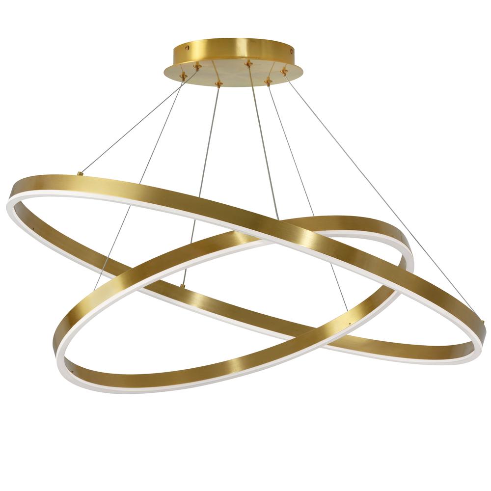 97W Chandelier, Aged Brass with White Acrylic Diffuser - Lacasademartha 