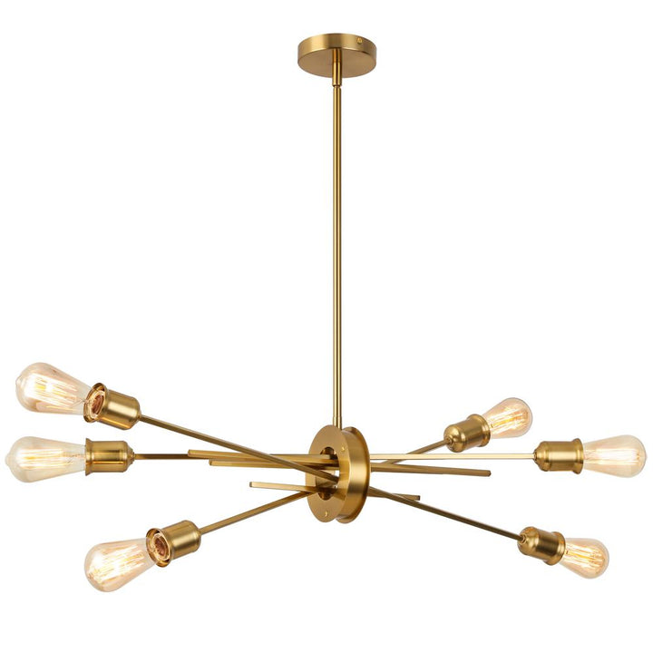 6 Light Incandescent Horizontal Pendant Aged Brass - Lacasademartha