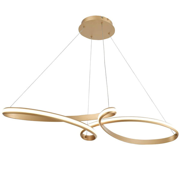 50W Horizontal Pendant Aged Brass with White Silicone Diffuser - Lacasademartha