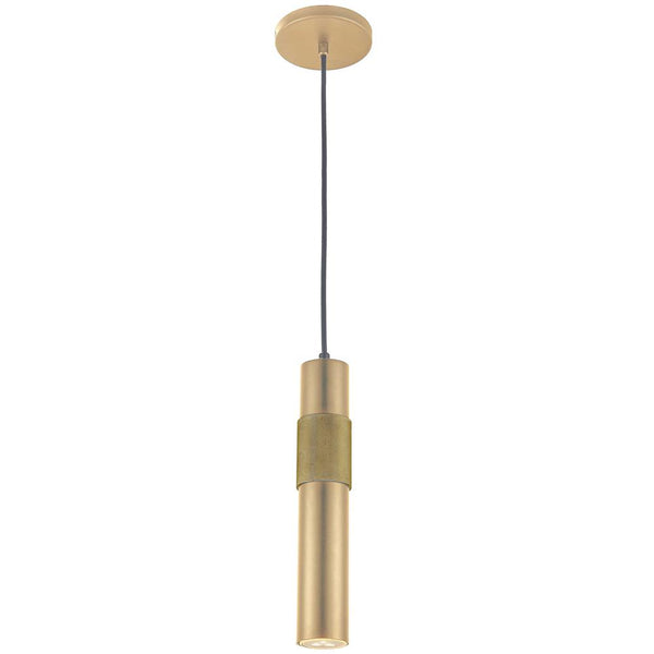 1 Light Halogen Pendant Aged Brass - Lacasademartha