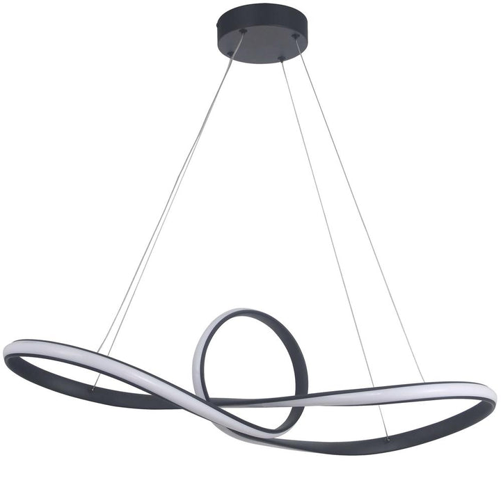 Horizontal Pendant, Matte Black w/ Silicone Diffuser - Lacasademartha 