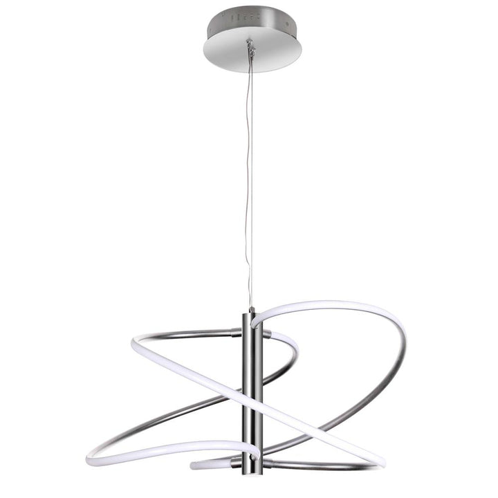 Pendant Polished Chrome with White Silicone Diffuser - Lacasademartha