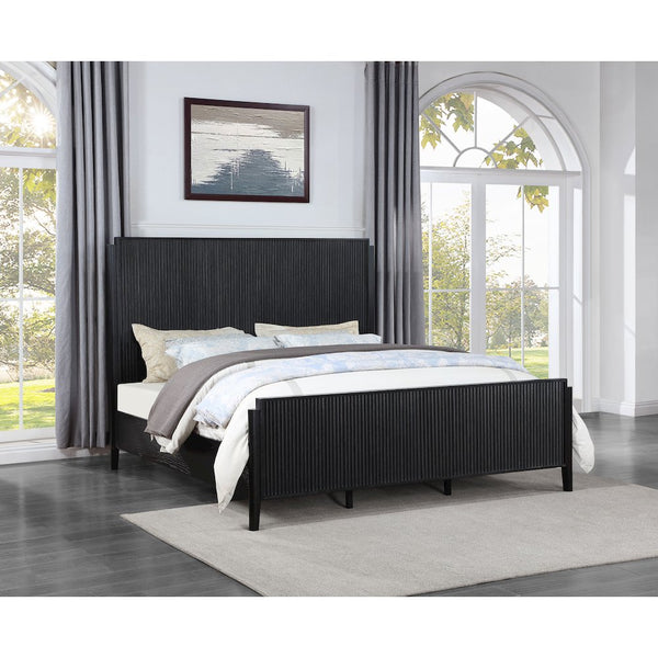 Brookmead Wood California King Panel Bed Black