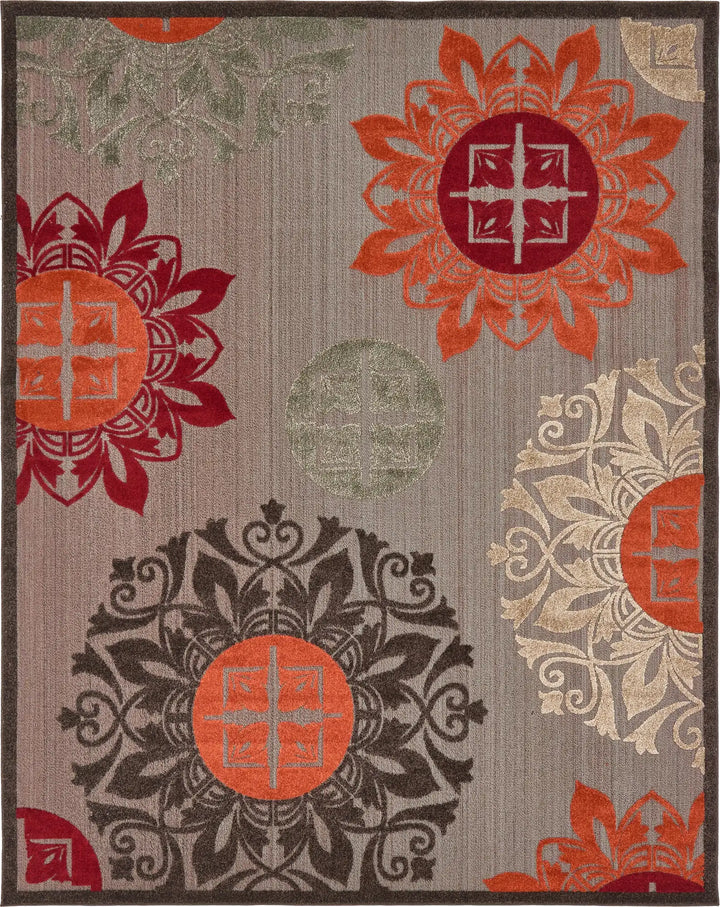 Brown Flowered Rug - Lacasademartha