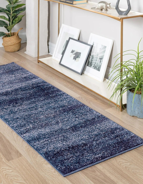 Navy Blue 2' x 6' 1 Del Mar Runner Rug