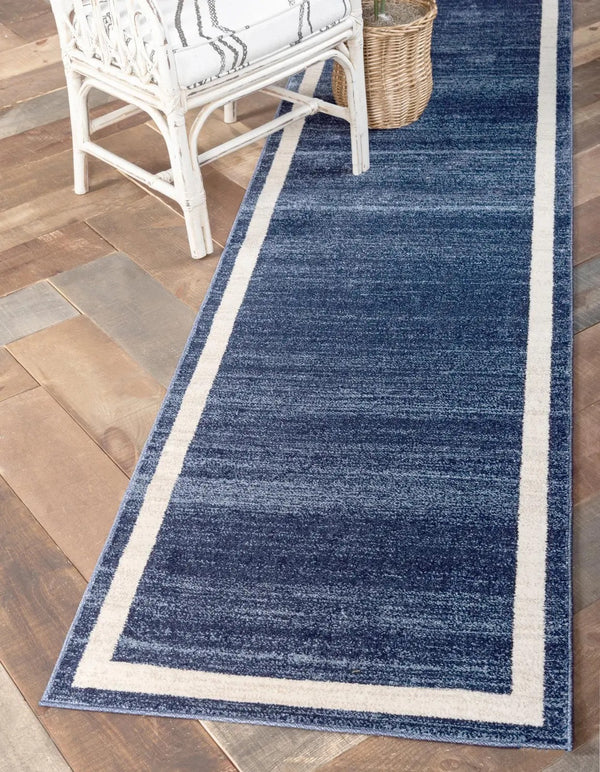 Navy Blue 2' x 6' Del Mar Runner Rug