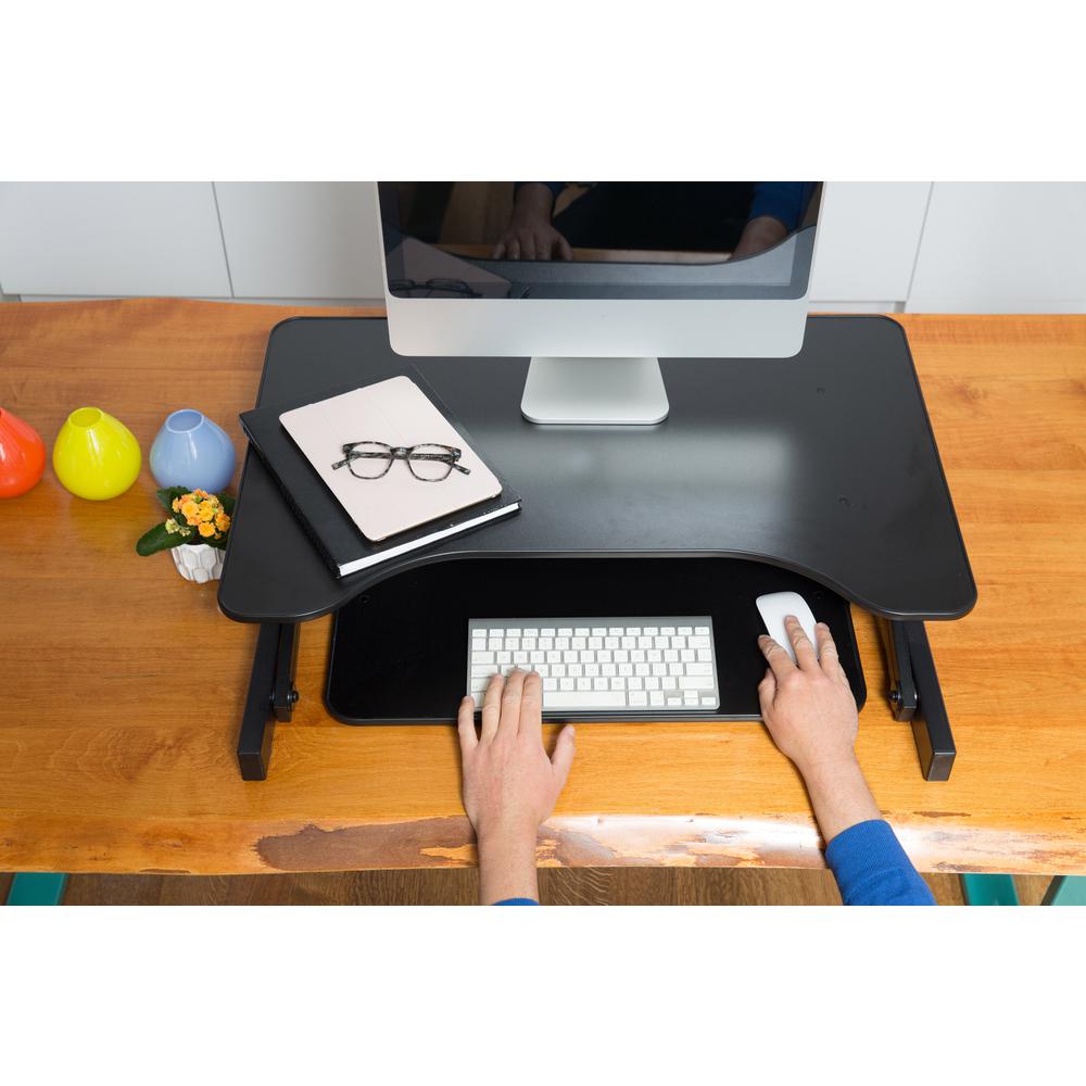 Rocelco, Adjustable Ergonimic Standing Desk Bundle With Fatigue Standing Mat