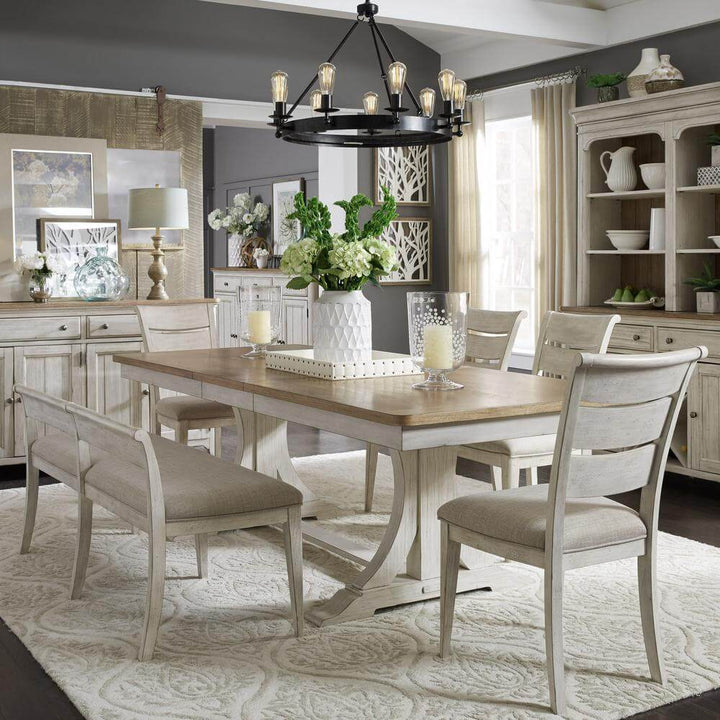 6 Piece Trestle Table Set - Lacasademartha