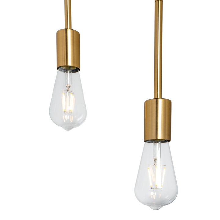 Chandler 3 Light Brass Metal Pendant - Lacasademartha