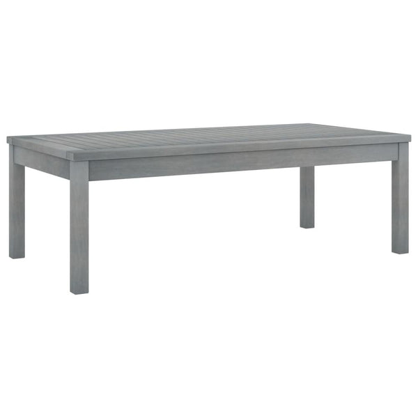 Coffee Table 39.4"x19.7"x13" Gray Solid Acacia Wood 1828