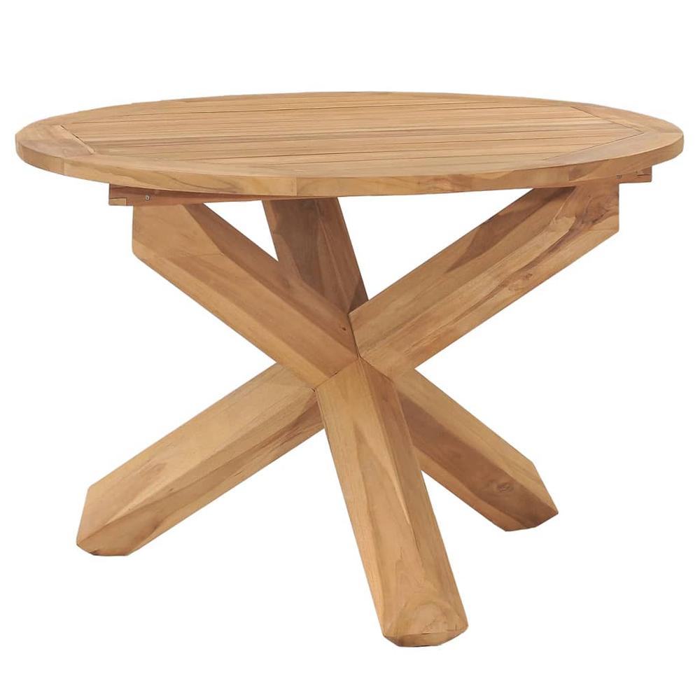 vidaXL Patio Dining Table Ã˜43.3"x29.5" Solid Teak Wood