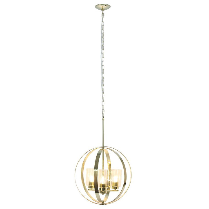 3-Light Metal Clear Hanging Ceiling Pendant - Lacasademartha