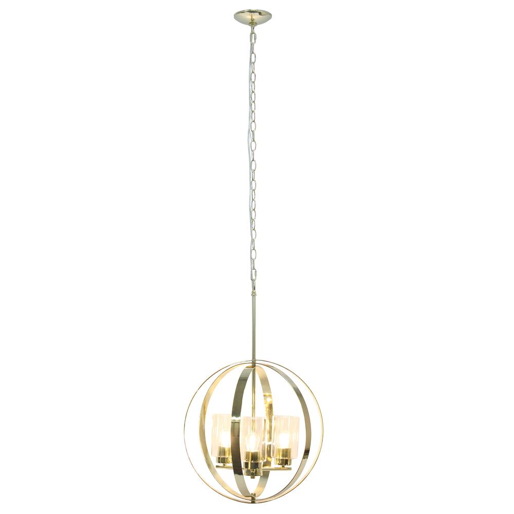 3-Light Metal Clear Hanging Ceiling Pendant - Lacasademartha 