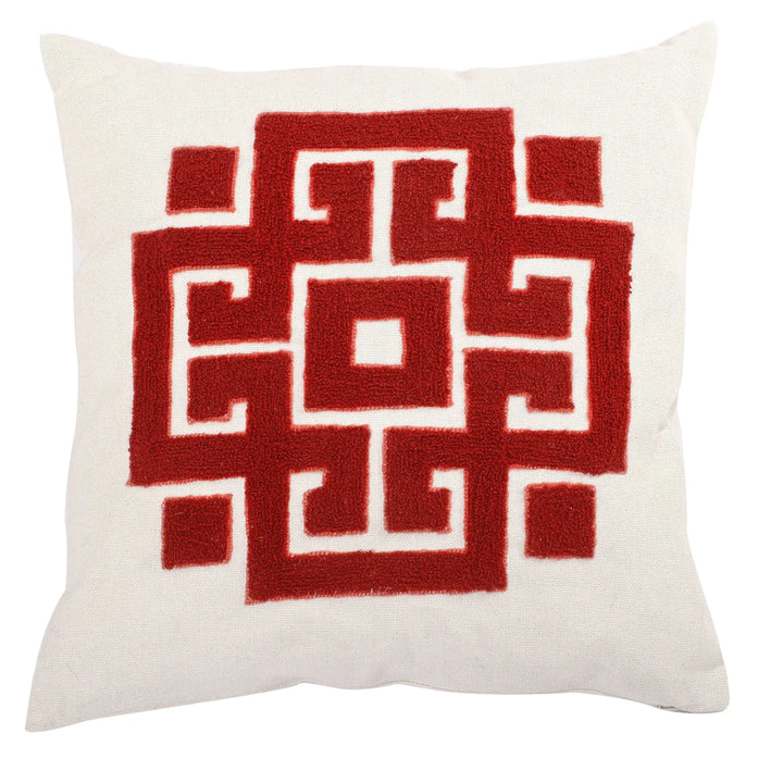 Bergamo Embroidered Cotton Pillow - Lacasademartha