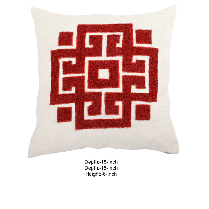 Bergamo Embroidered Cotton Pillow - Lacasademartha