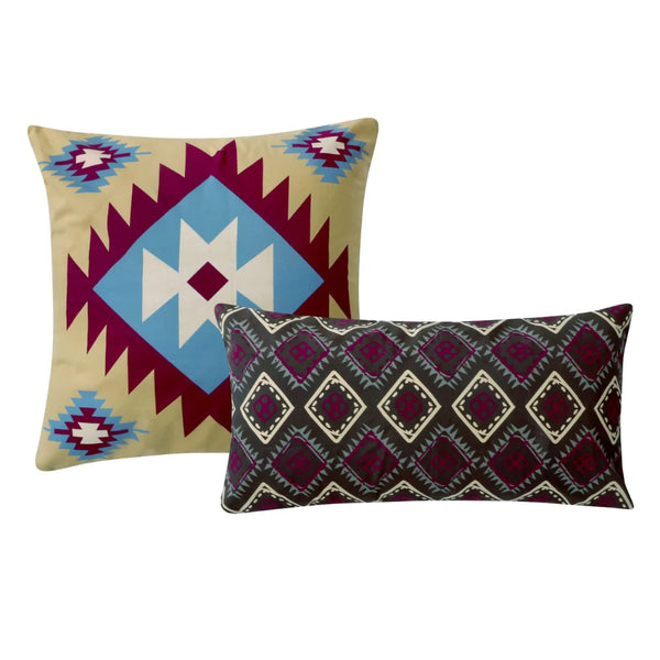 Cotton Accent Throw Pillow, Southwest Print, Pair Of 2 - Lacasademartha 