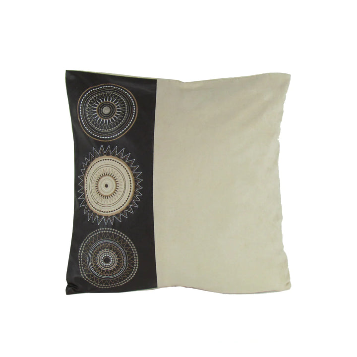 Leatherette And Fabric Accent Pillow - Lacasademartha