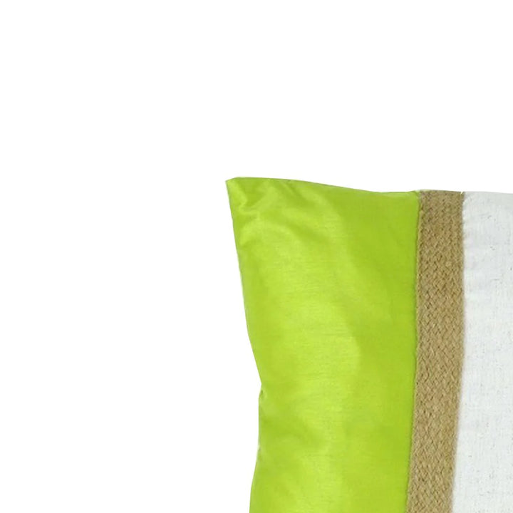 Fabric Accent Pillow With Jute Strip - Lacasademartha