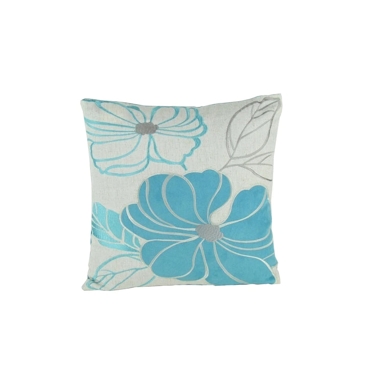 Fabric Accent Pillow With Floral Pattern - Lacasademartha