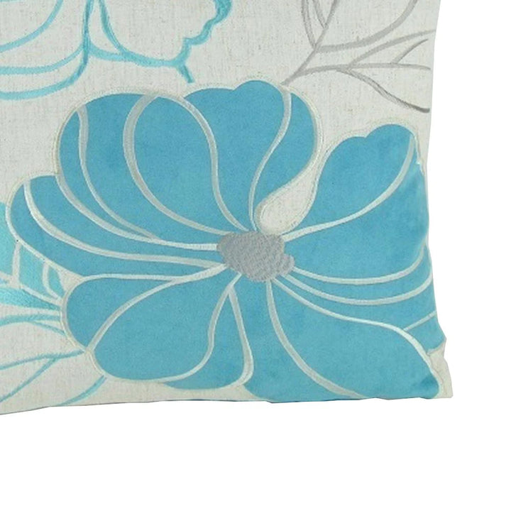 Fabric Accent Pillow With Floral Pattern - Lacasademartha