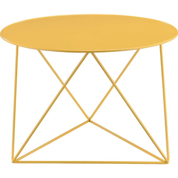 Table With Open Geometric Base And Round Top - Lacasademartha