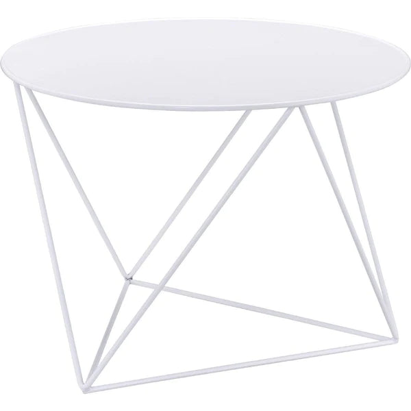 Table With Open Geometric Base And Round Top - Lacasademartha