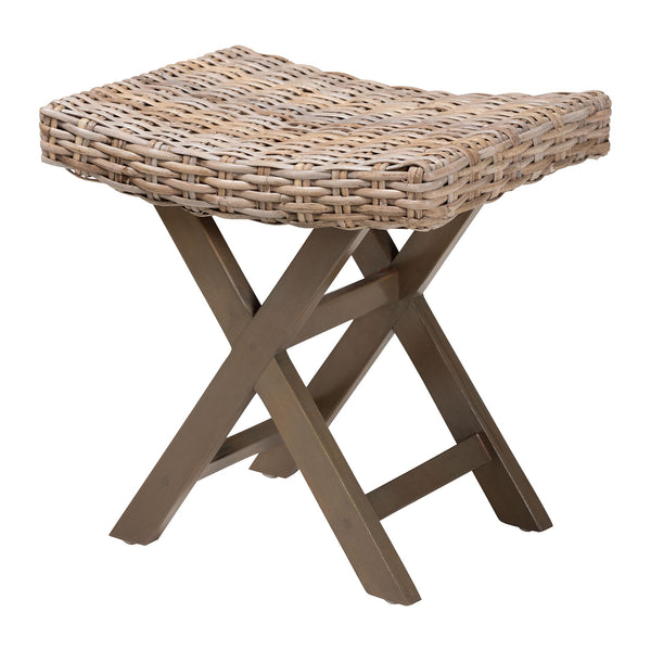 Lovina Bohemian Light Honey Rattan and Acacia Wood Arm Chair