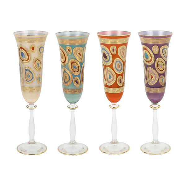 Regalia Assorted Champagne Glasses Set of 4 - Lacasademartha