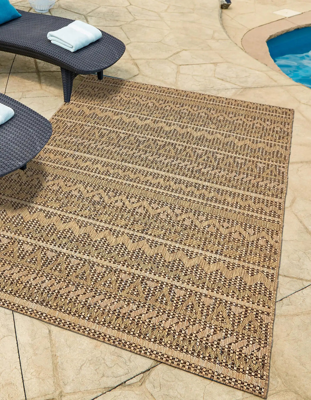 Light Brown Outdoor Modern Rug - Lacasademartha 