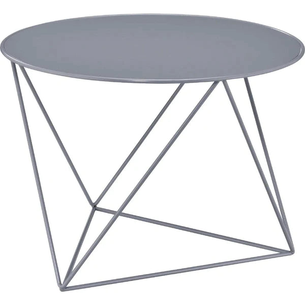 Table With Open Geometric Base And Round Top - Lacasademartha