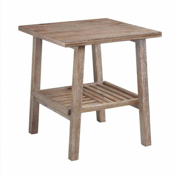 Farmhouse Wooden End Table - Lacasademartha