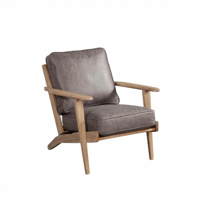 Lounge Chair With Leatherette Seat - Lacasademartha